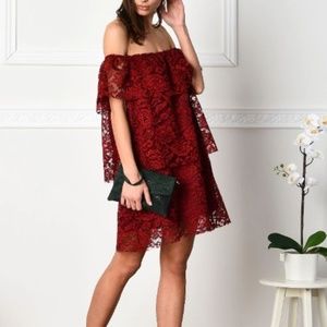 NWT JOLIE BY EDWARD SPIERS lace mini dress size L